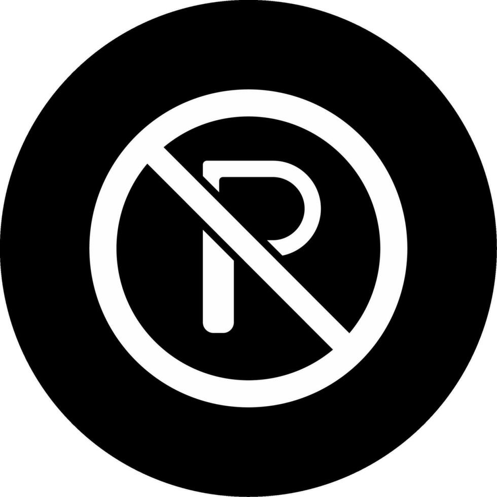 No estacionamiento vector icono