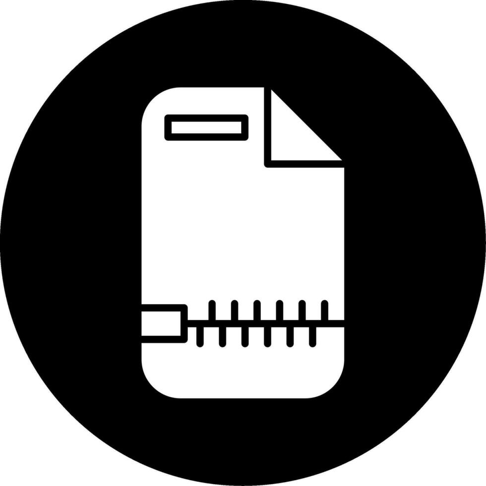 icono de vector de archivo zip