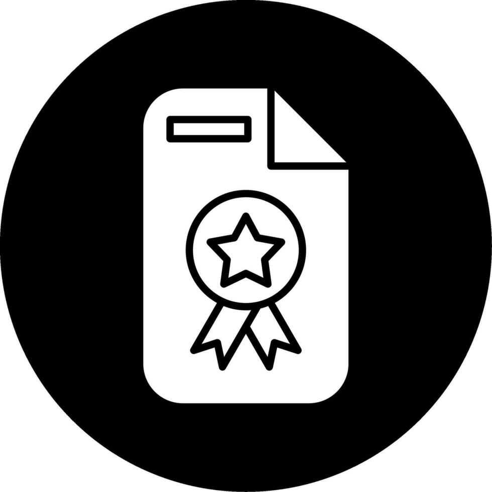 icono de vector de certificado