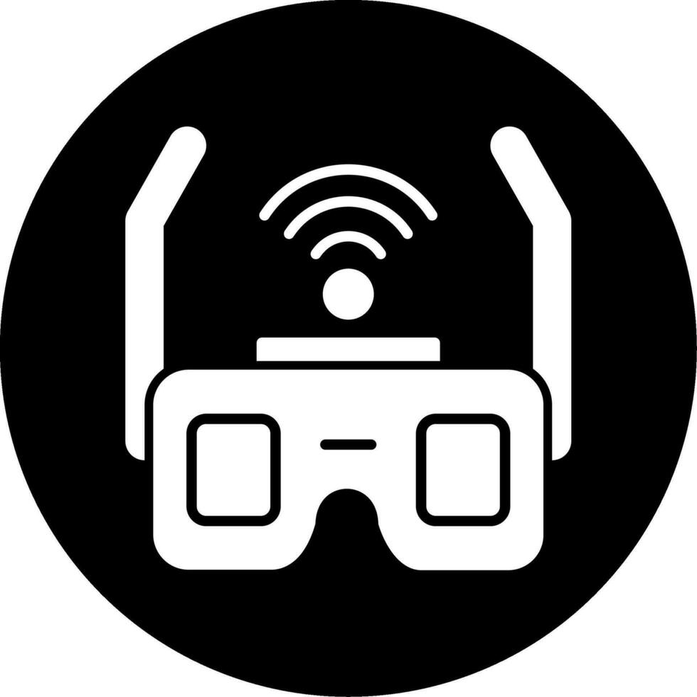 icono de vector de gafas inteligentes