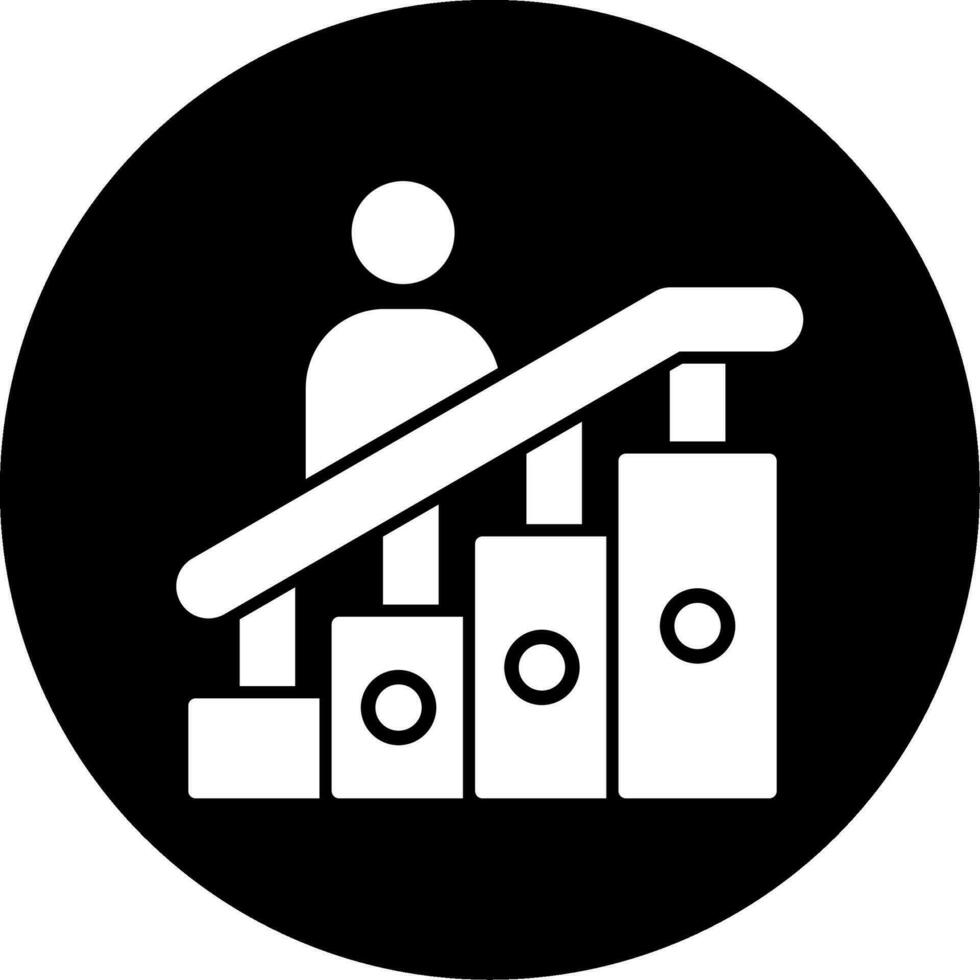 icono de vector de escalera mecánica