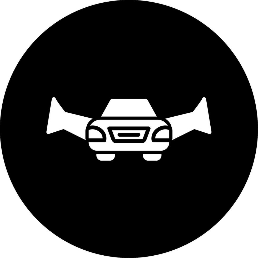 icono de vector de coche volador