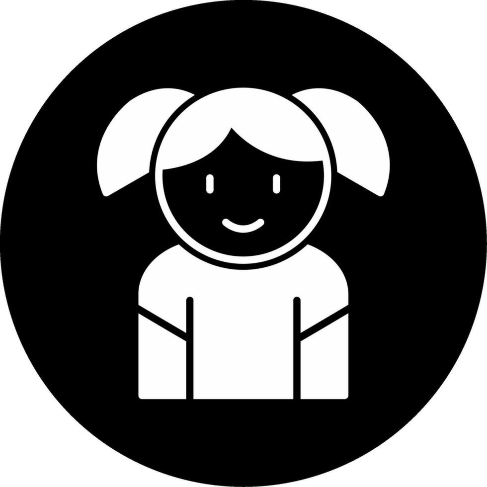 niña vector icono