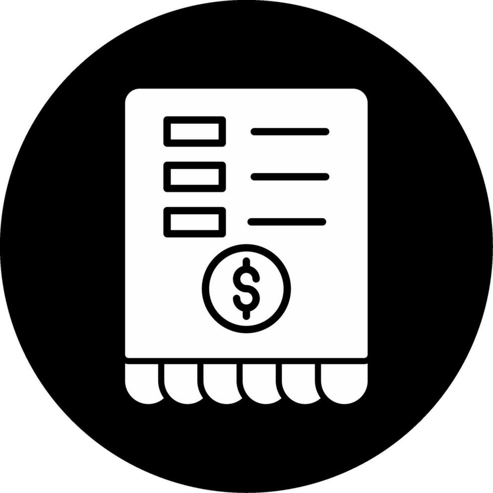 Receipt Vector Icon