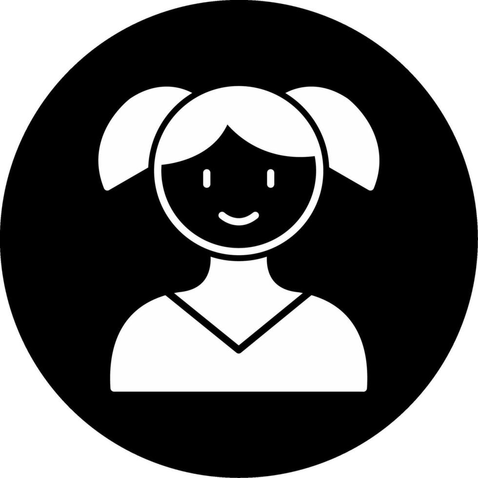 niña vector icono