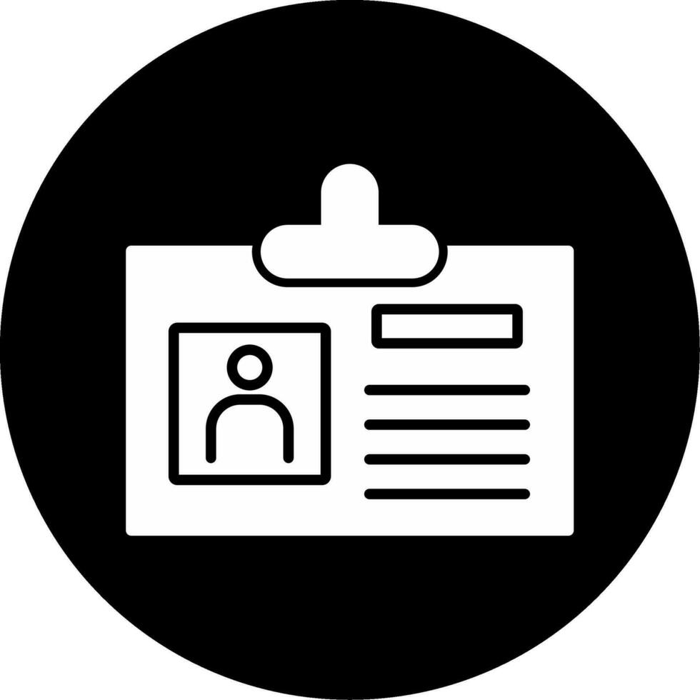 icono de vector de tarjeta de identificación