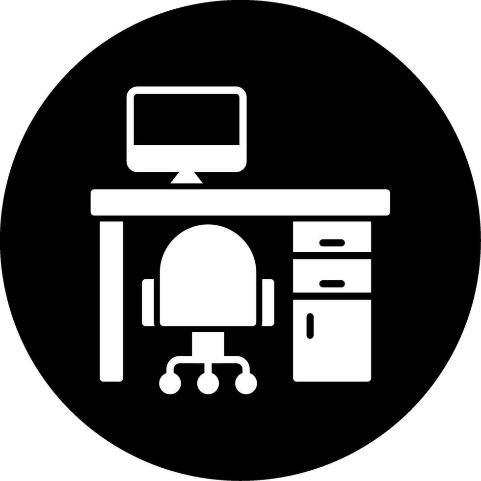 icono de vector de lugar de trabajo