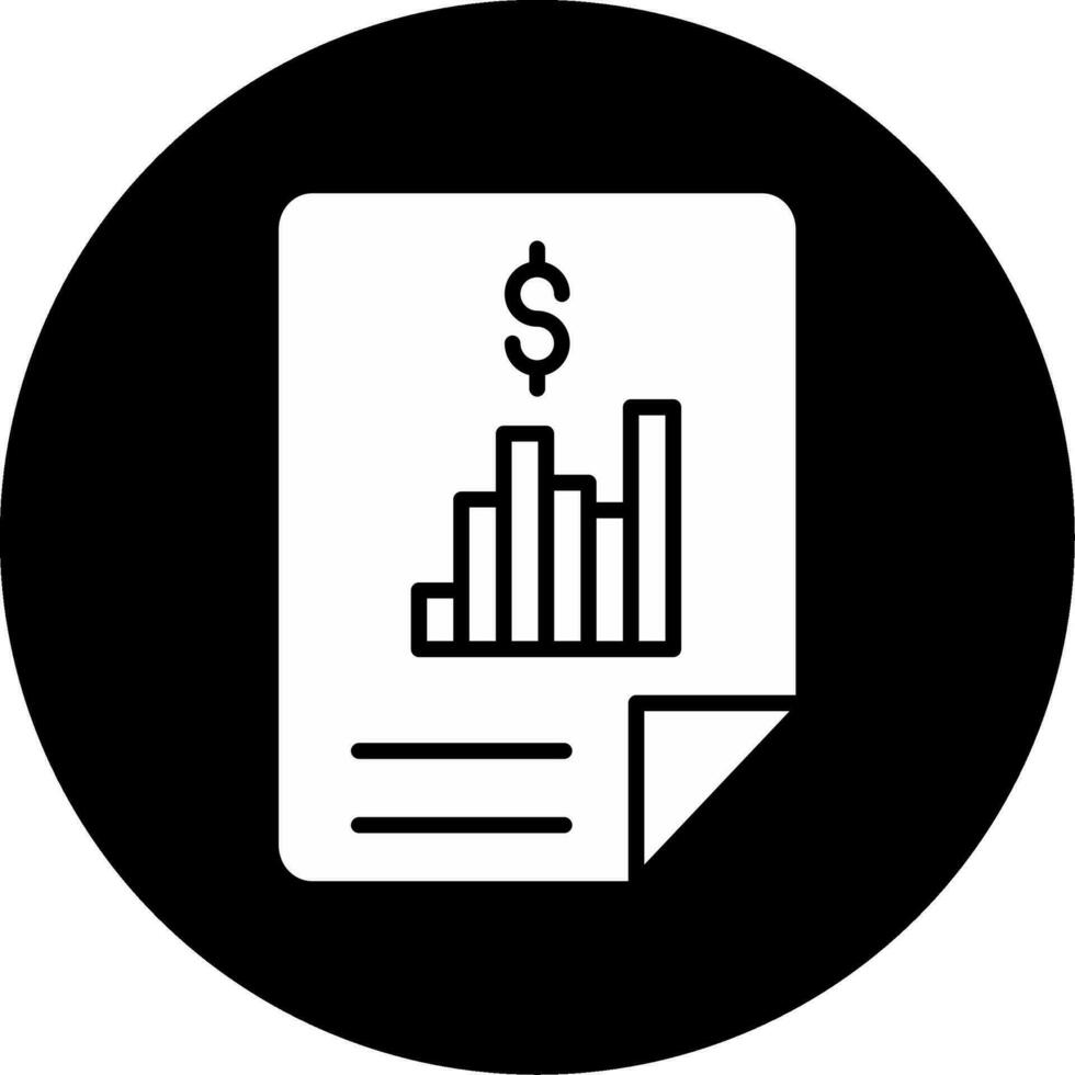 icono de vector de informe financiero