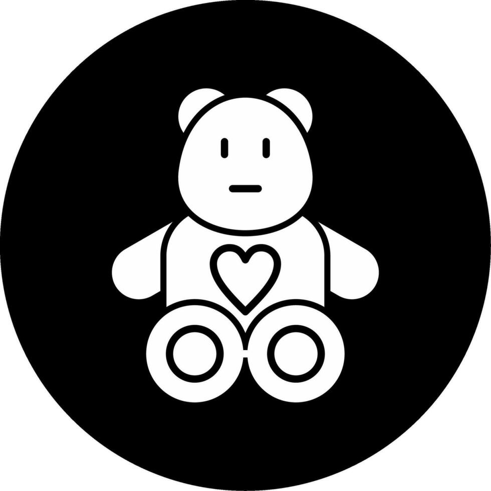 icono de vector de oso de peluche