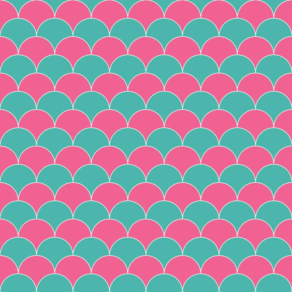 Pink and green fish scales pattern. fish scales pattern. Decorative elements, clothing, paper wrapping, bathroom tiles, wall tiles, backdrop, background. vector