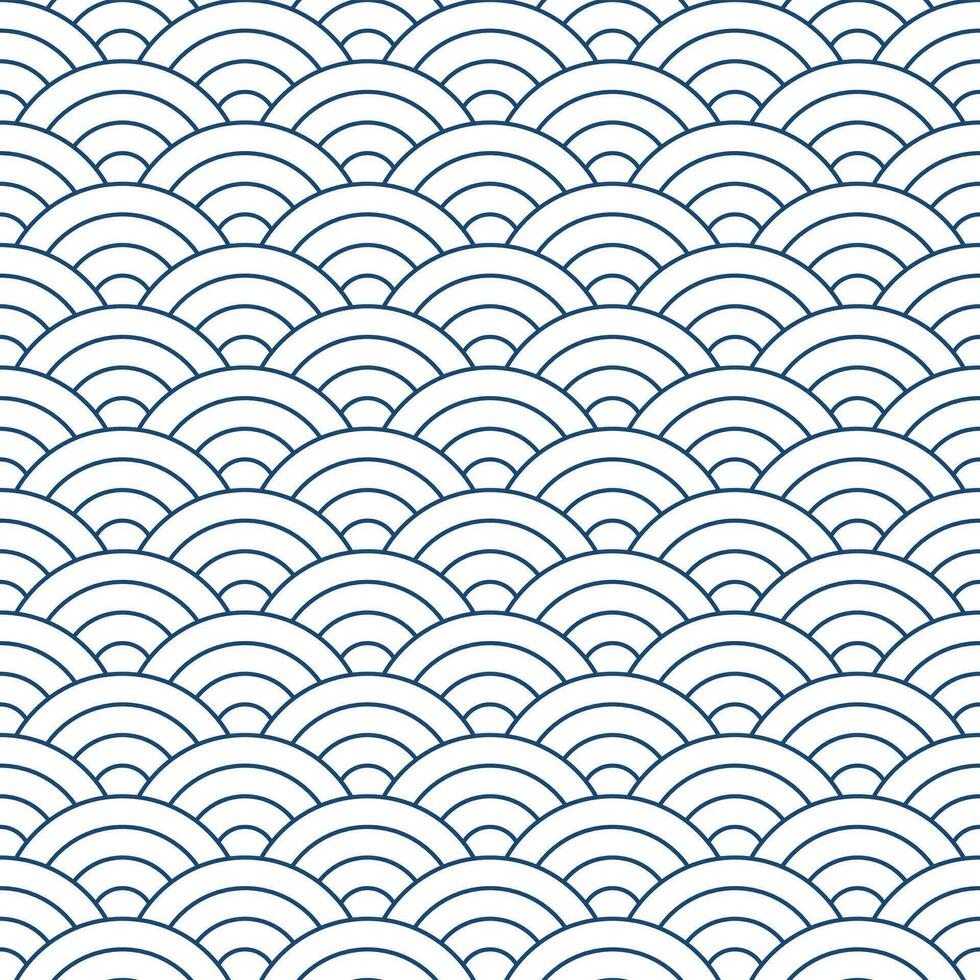 Navy blue Japanese wave pattern background. Japanese pattern vector. Waves background illustration. for clothing, wrapping paper, backdrop, background, gift card. vector