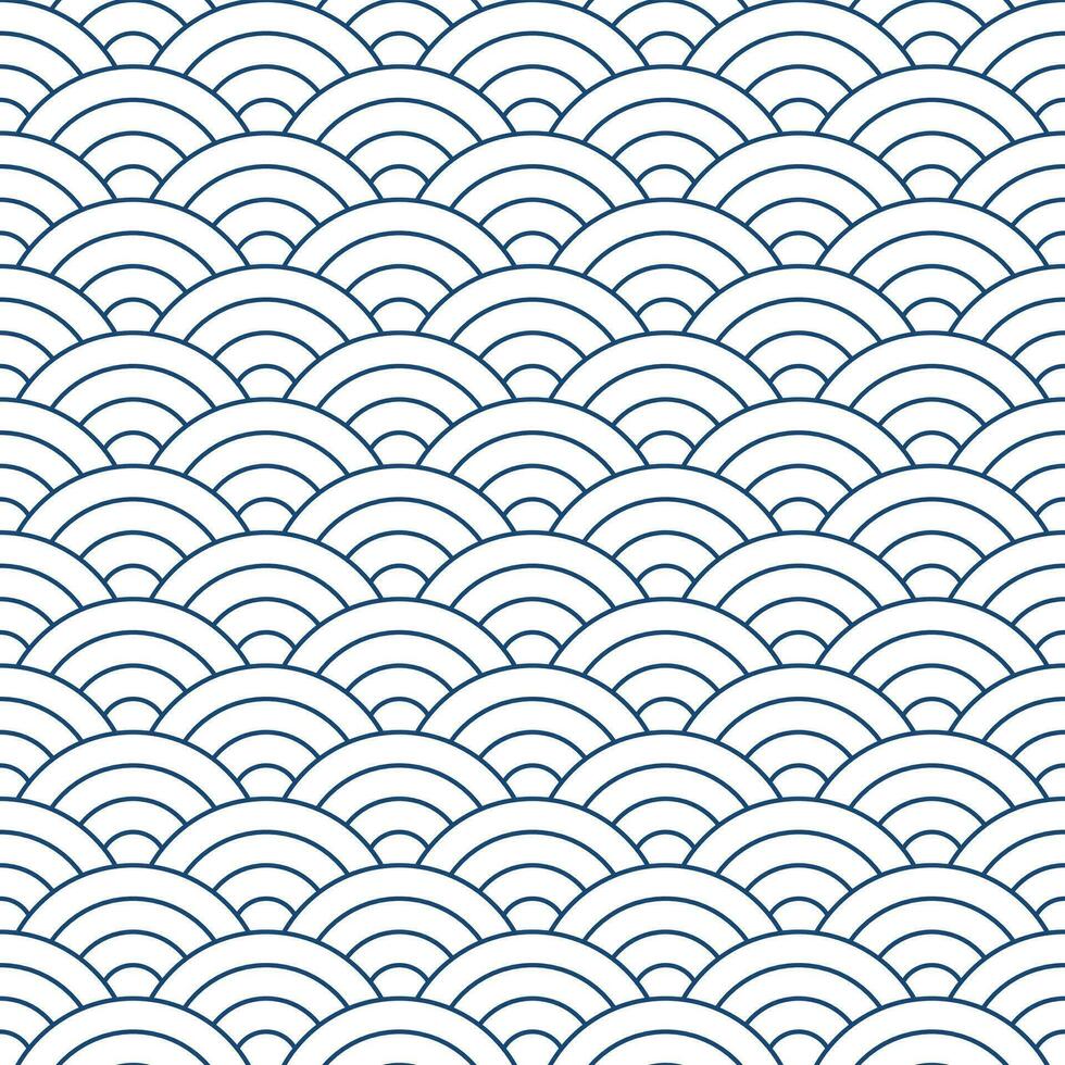 Navy blue Japanese wave pattern background. Japanese pattern vector. Waves background illustration. for clothing, wrapping paper, backdrop, background, gift card. vector