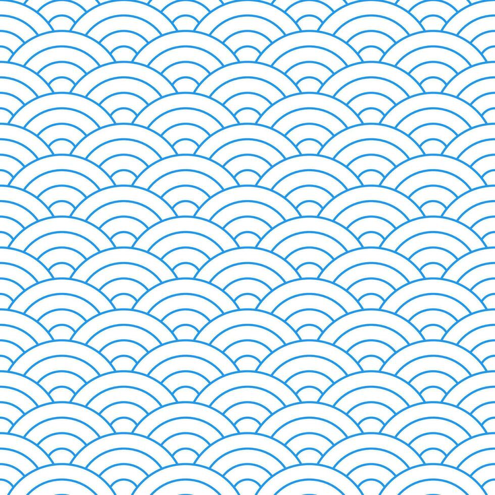 Blue Japanese wave pattern background. Japanese pattern vector. Waves background illustration. for clothing, wrapping paper, backdrop, background, gift card. vector