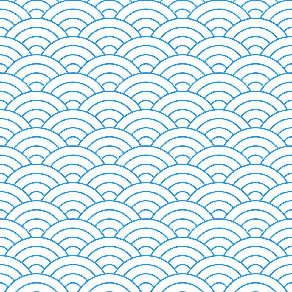 Blue Japanese wave pattern background. Japanese pattern vector. Waves background illustration. for clothing, wrapping paper, backdrop, background, gift card. vector