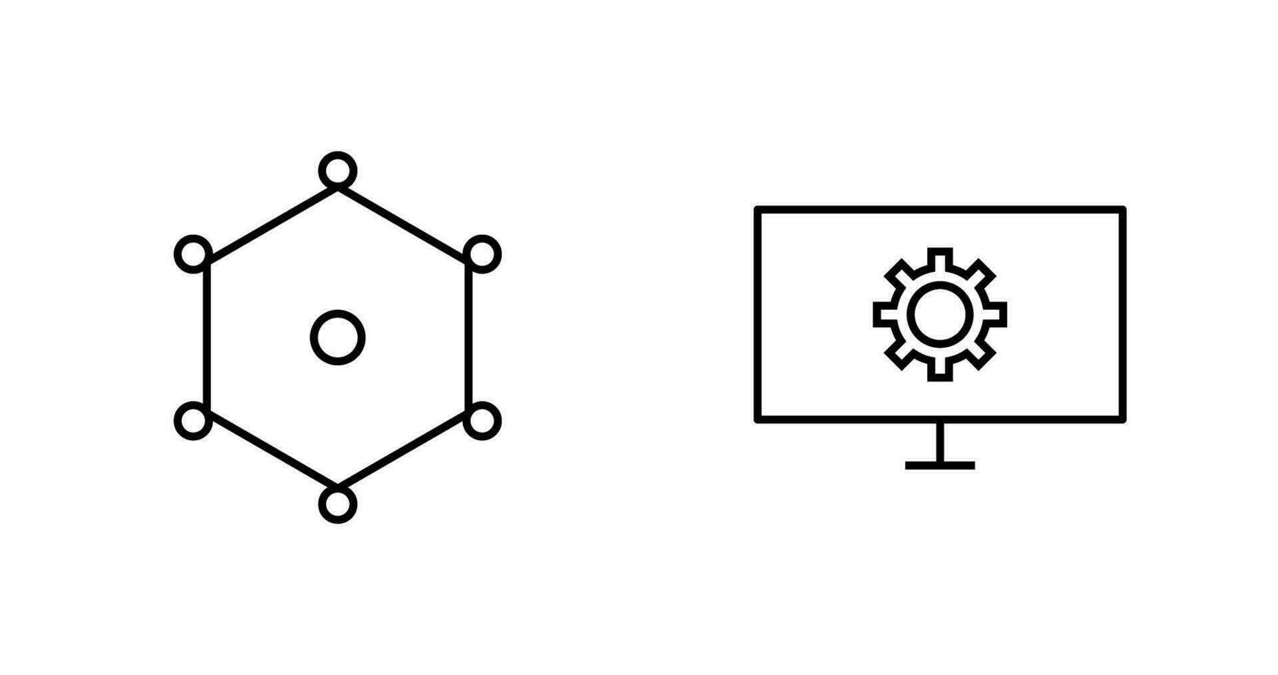 nodes and network setting  Icon vector