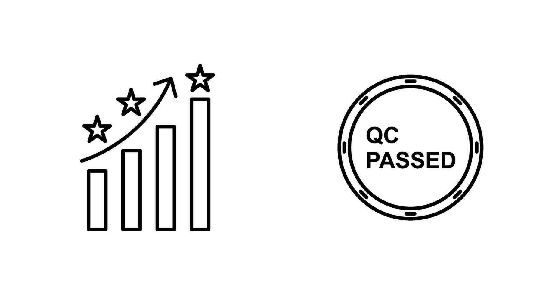 Reputation Management and QC Passed Icon vector