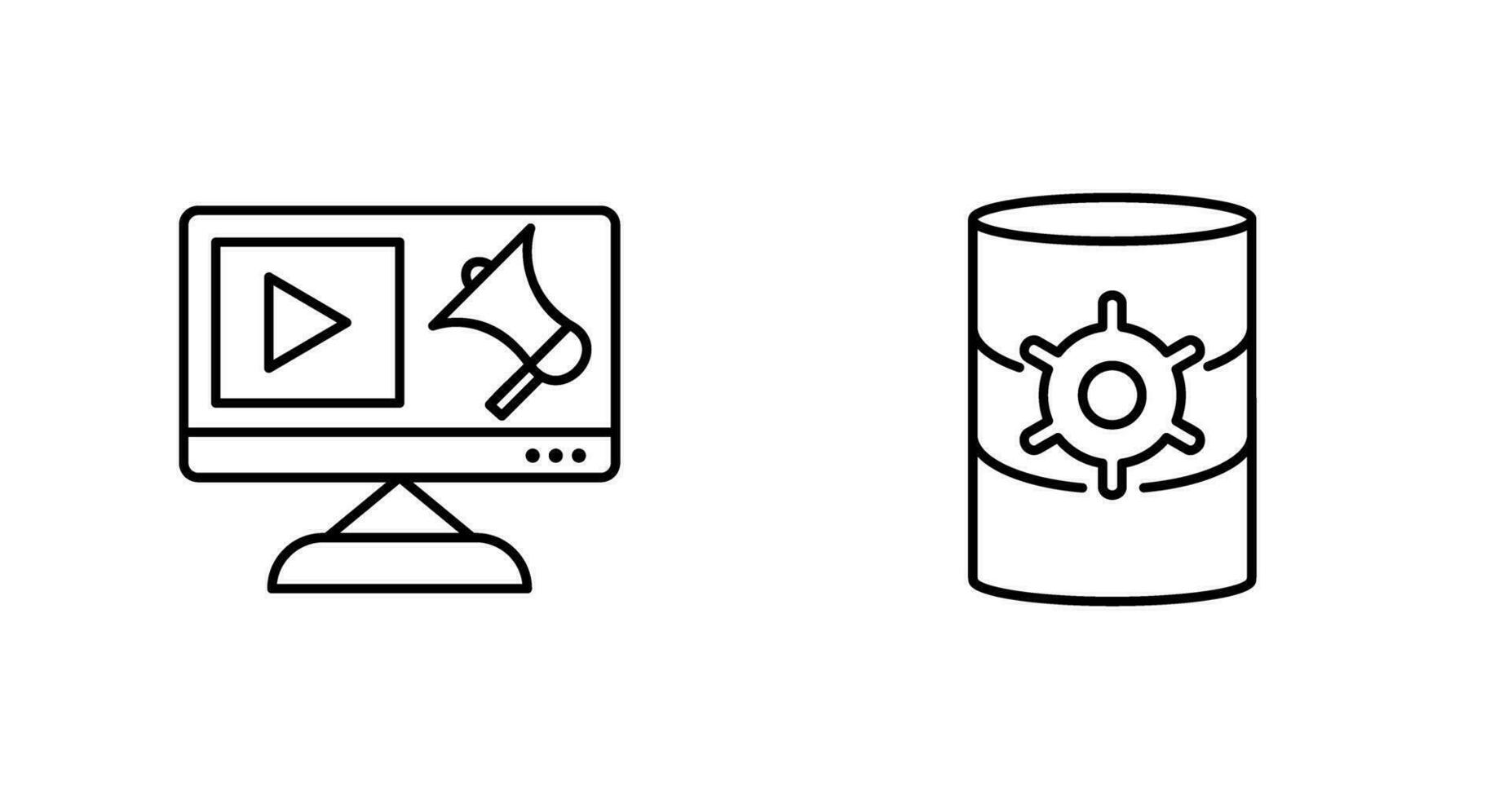 Digital Marketing and Database Management Icon vector