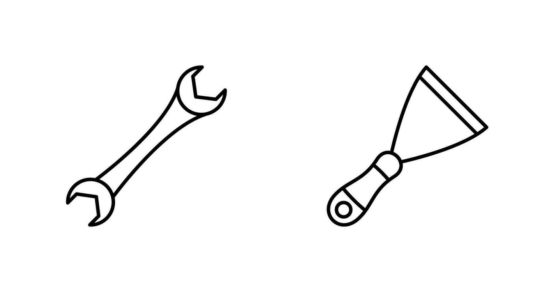 Spanner and Spatula Icon vector