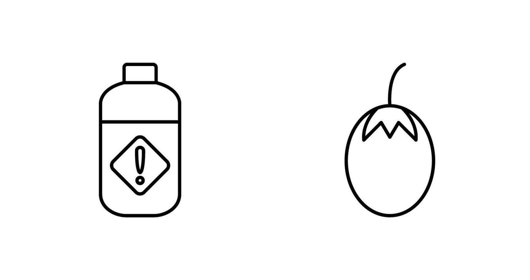 Vegetable plant and Pesticide Icon vector