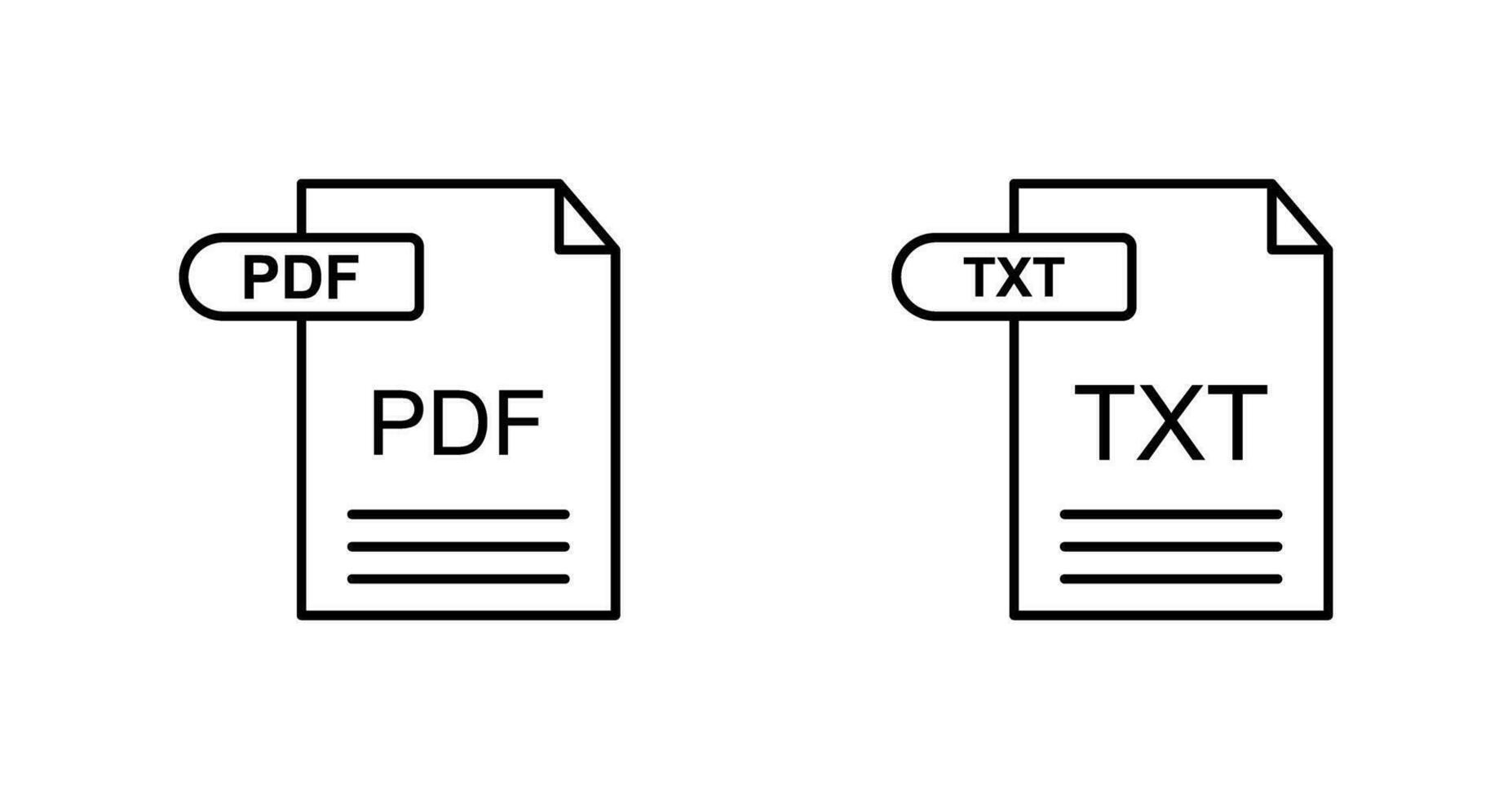 PDF and TXT Icon vector