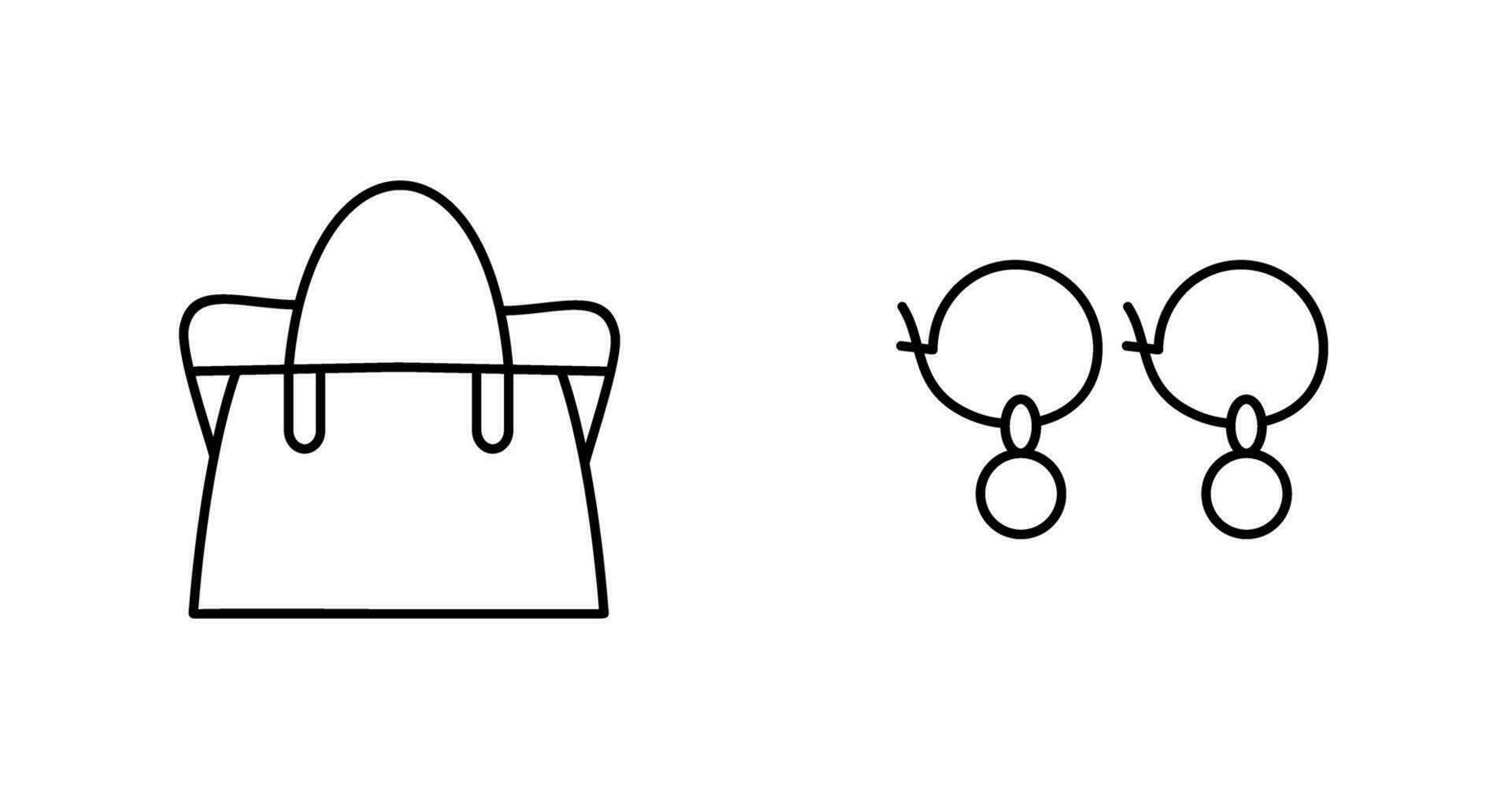 Bag and Earrings Icon vector