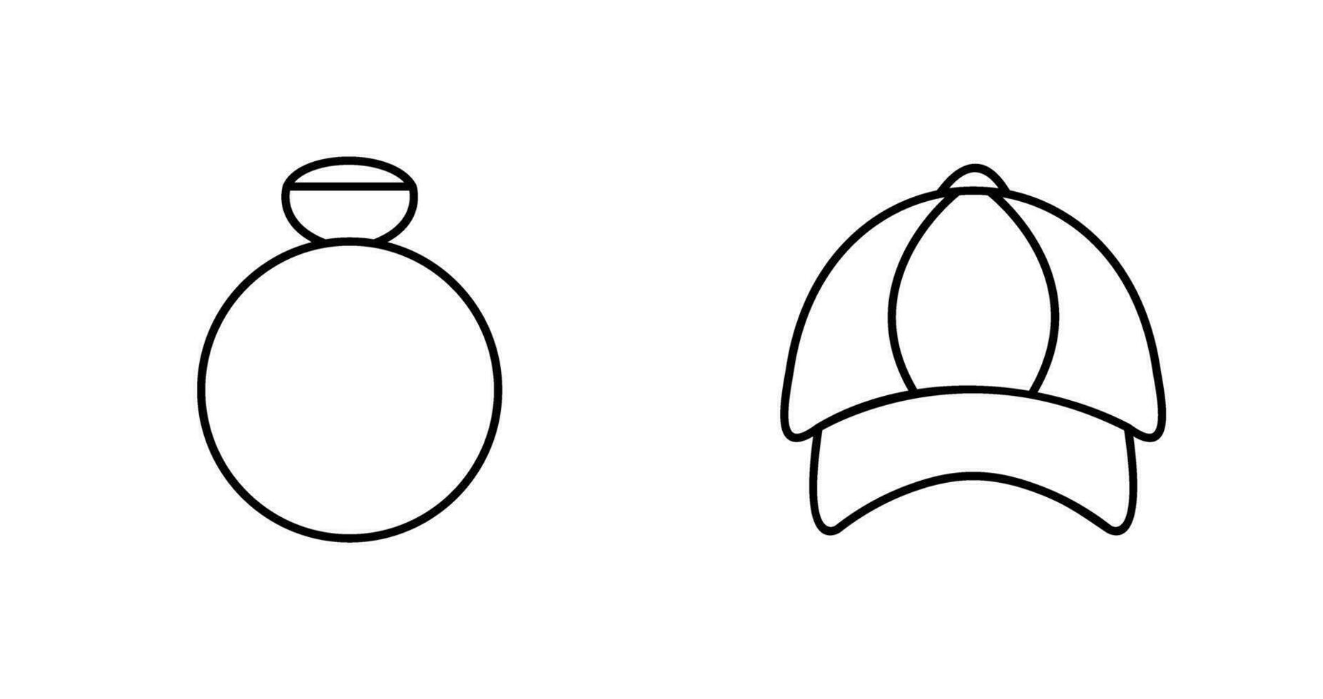 Ring and P Cap Icon vector