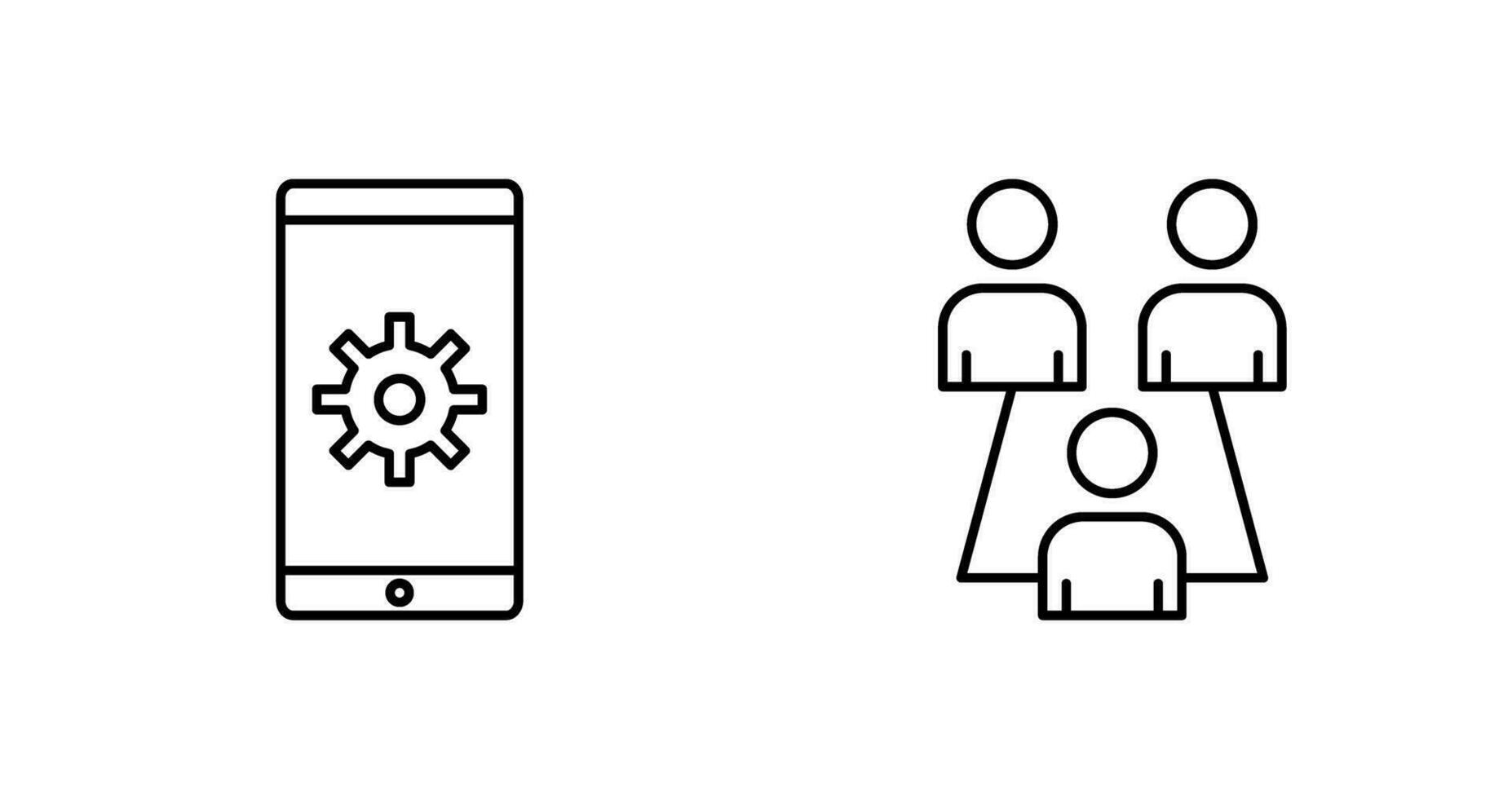 Network Settings and Connected Users Icon vector