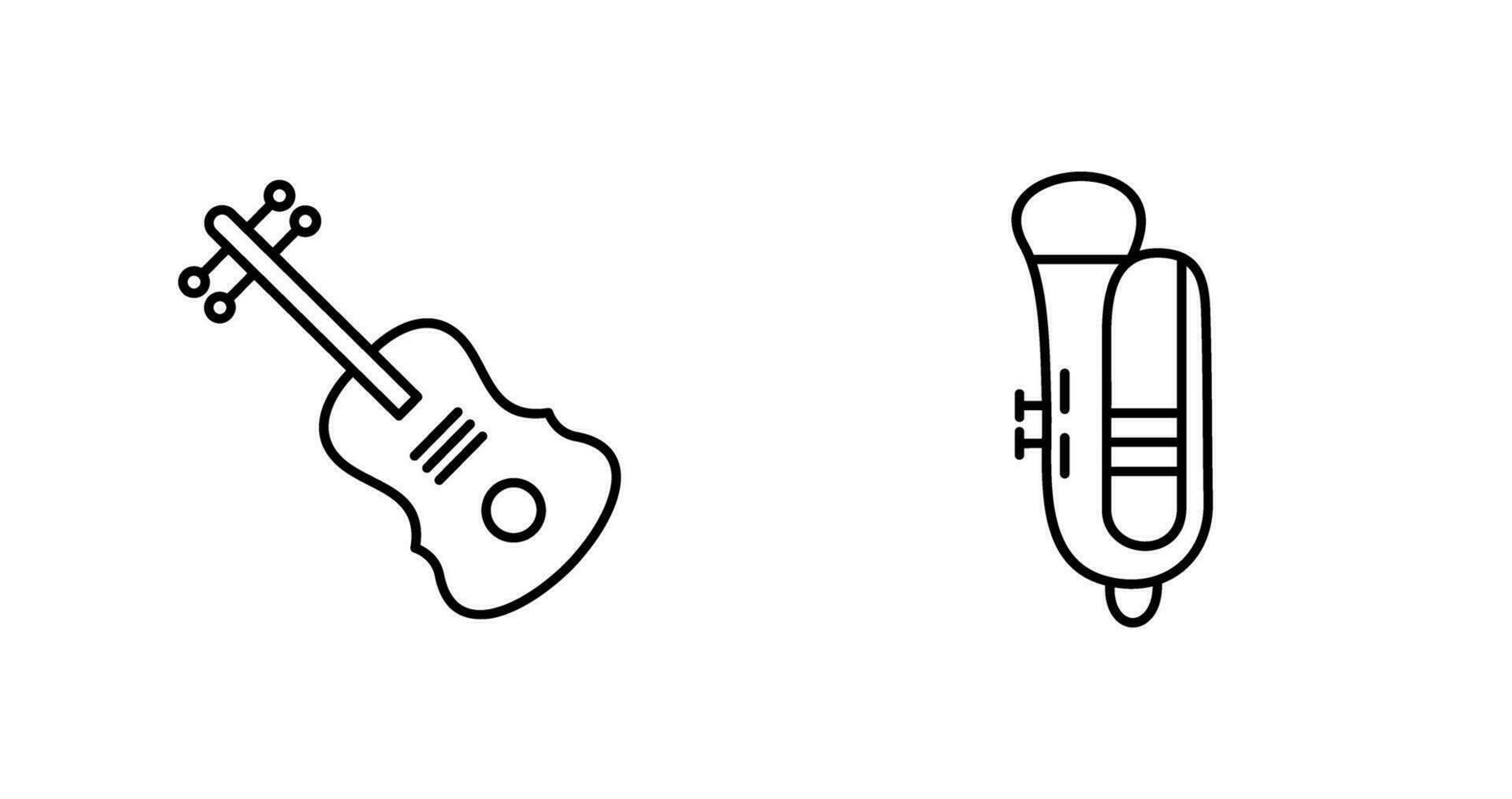 Violin and Tuba Icon vector