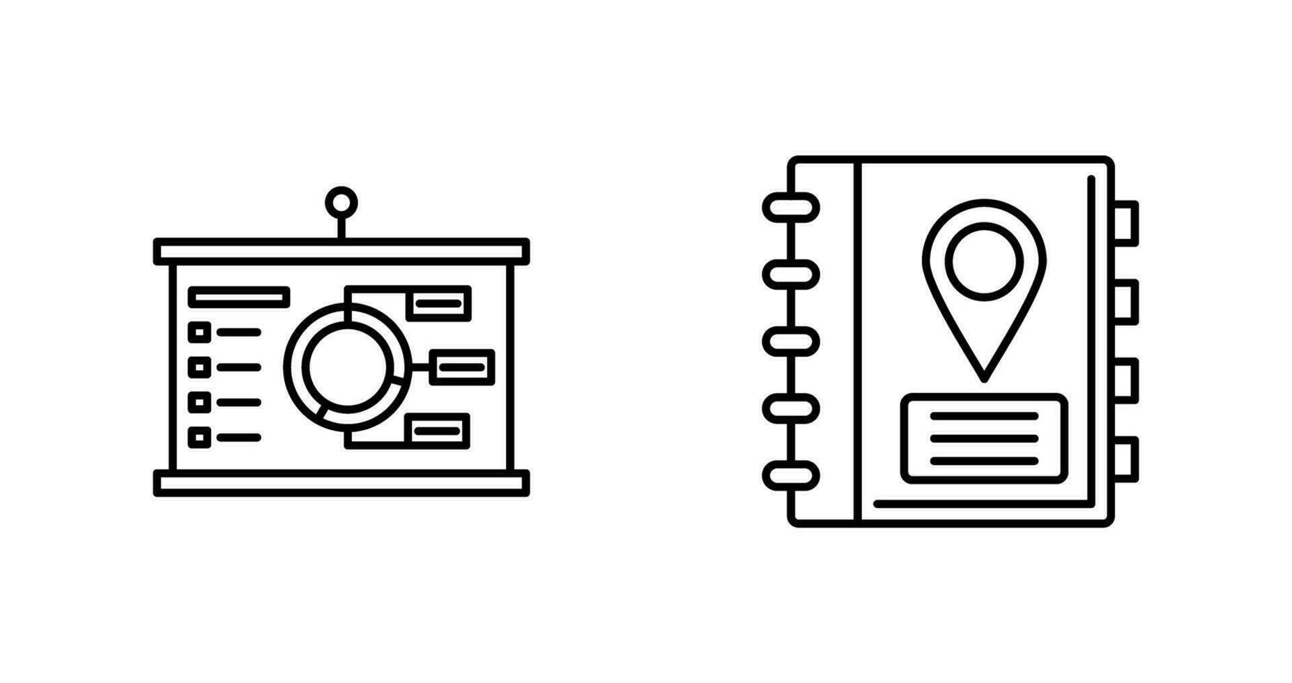 Presentation and Address Icon vector