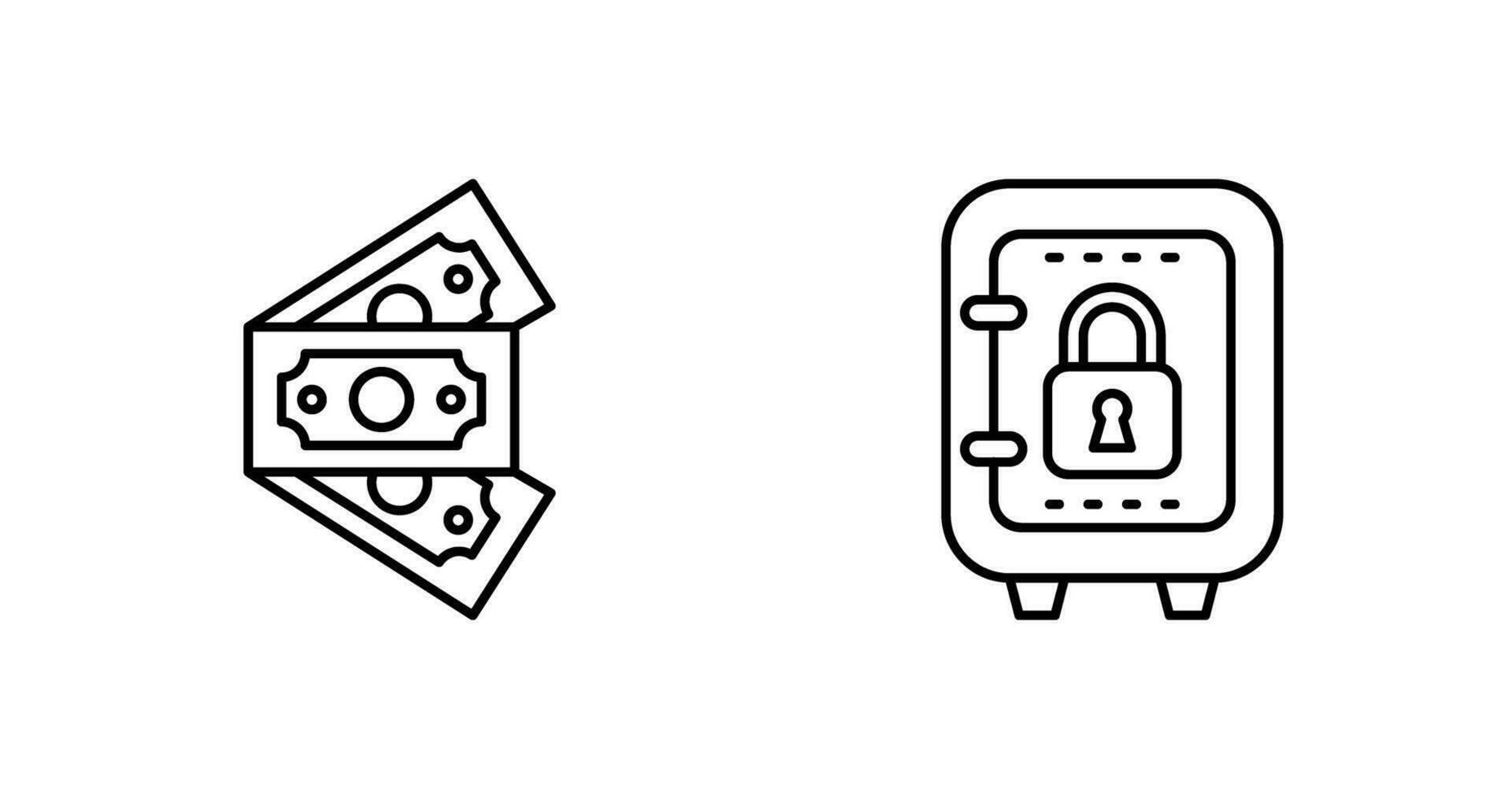 Money and Safe Box Icon vector