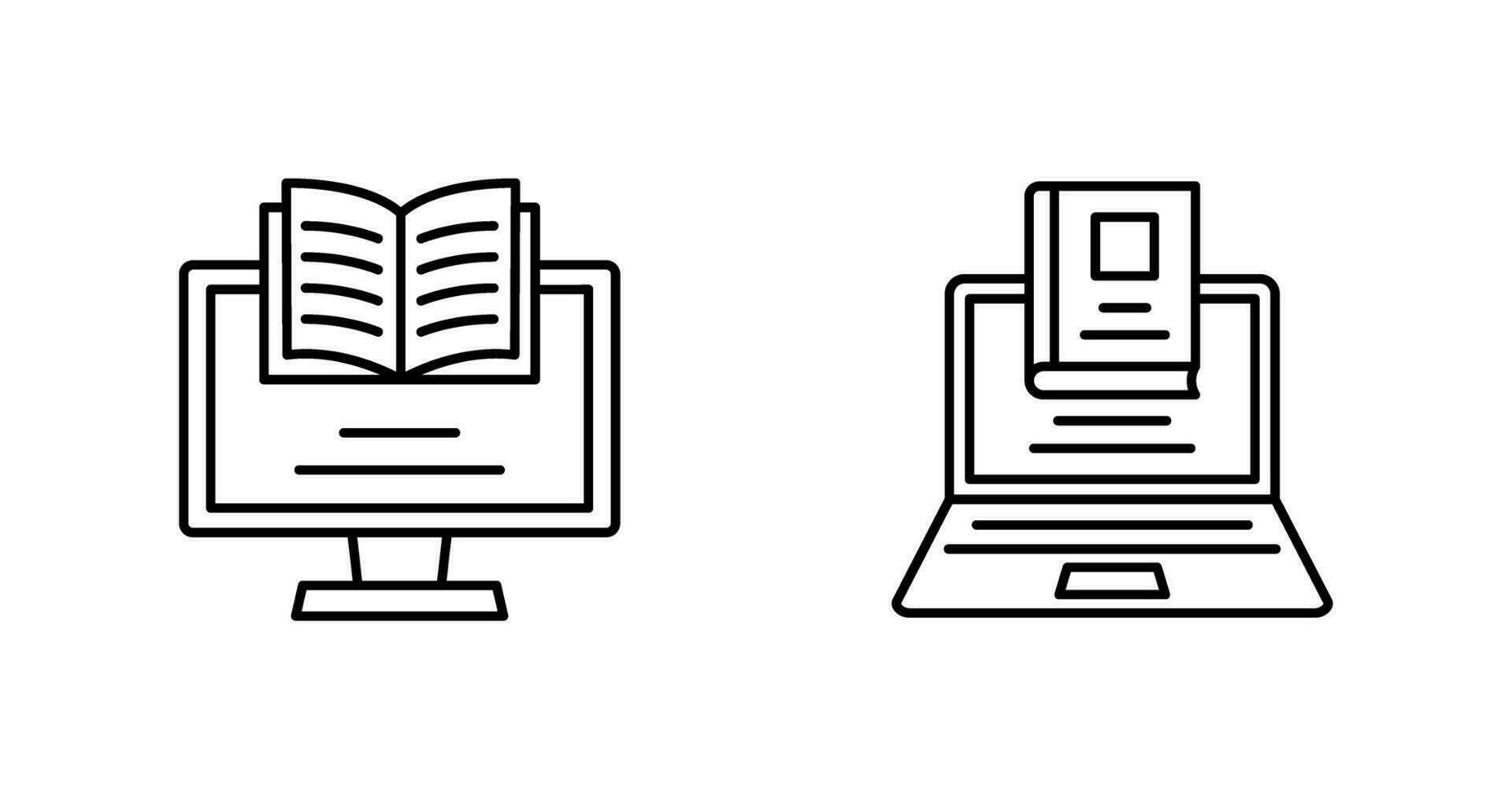 Monitor and Laptop Icon vector