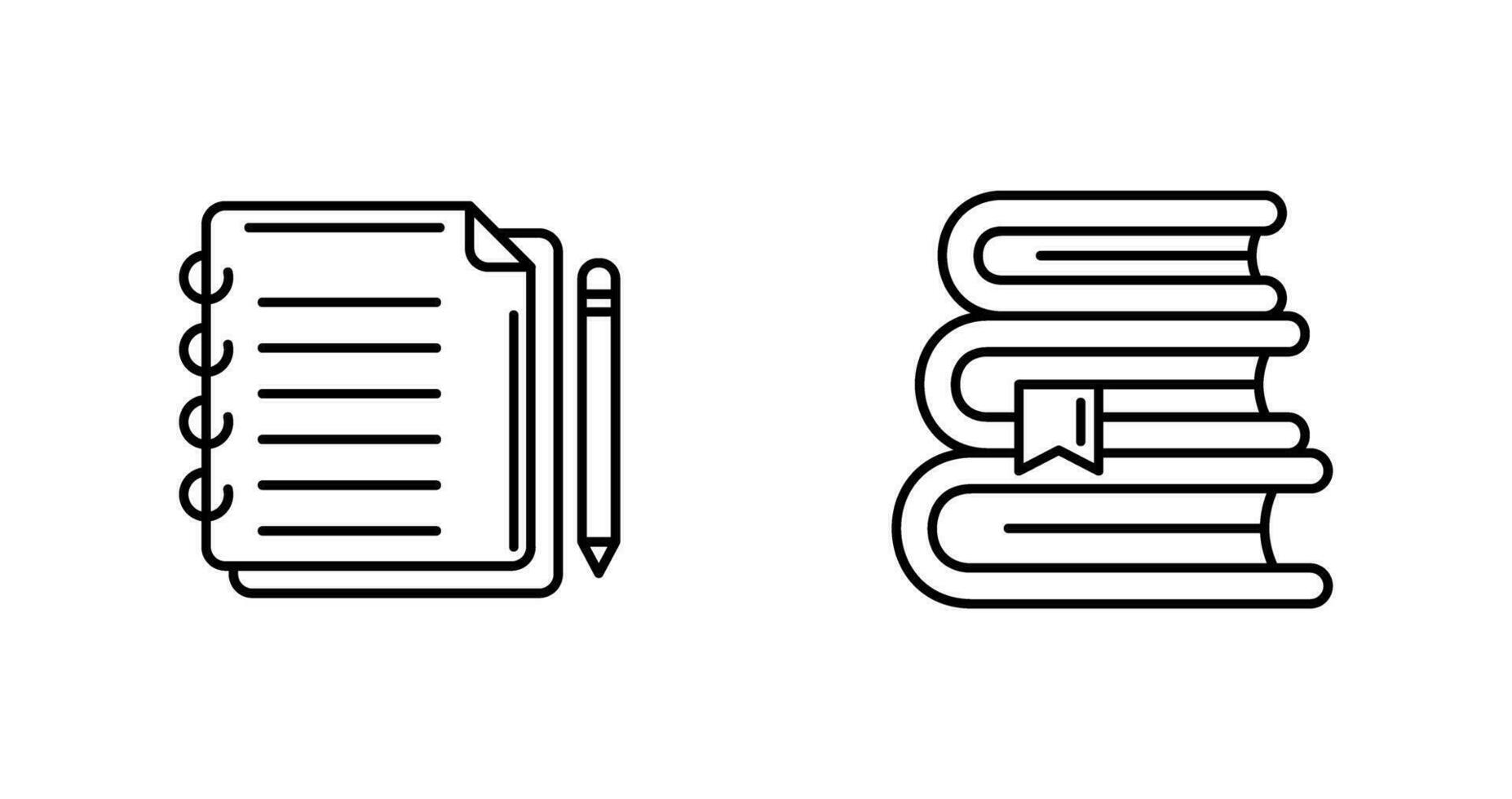 Write and Books Icon vector