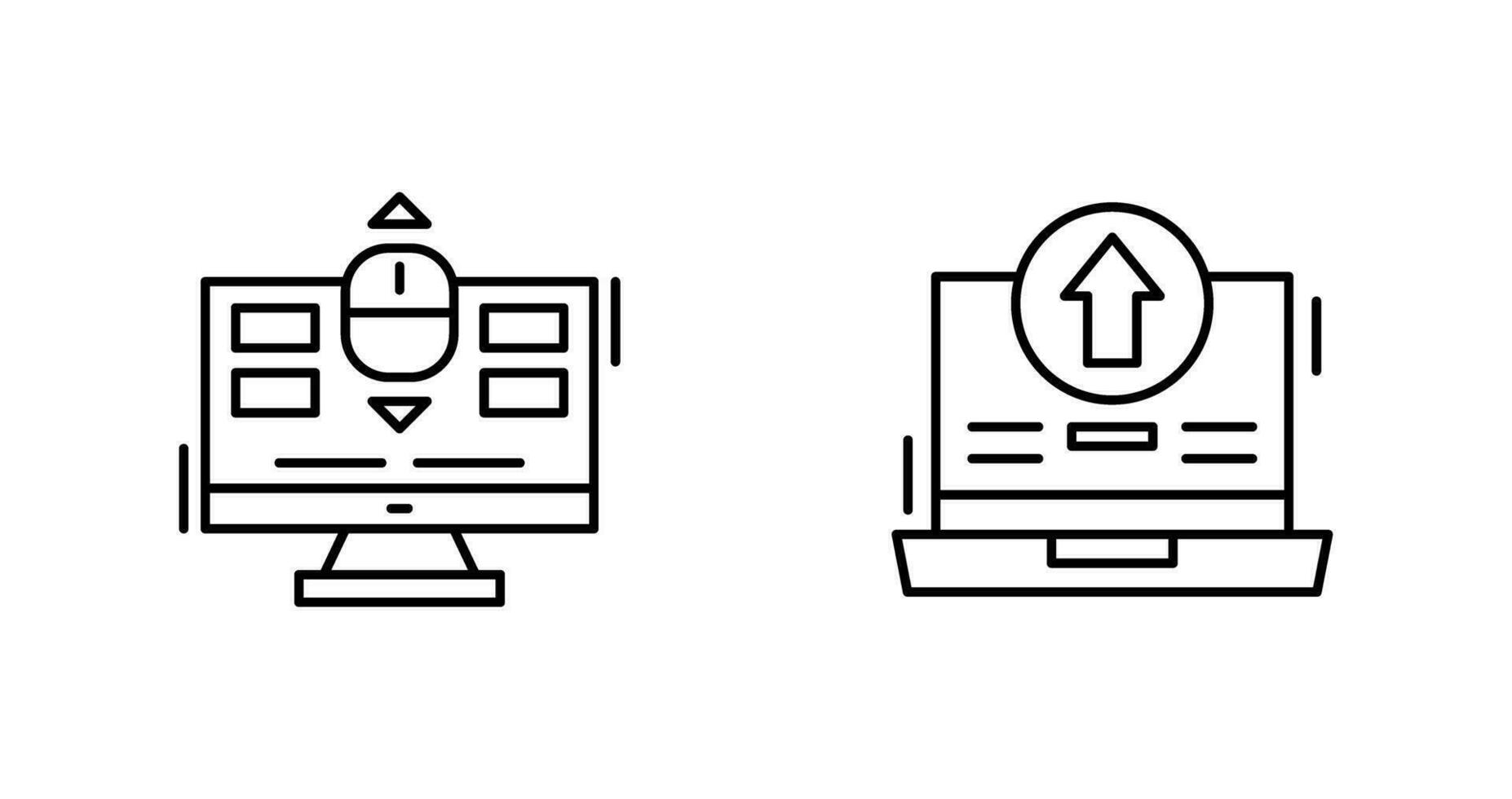 Scroll and Upload Icon vector