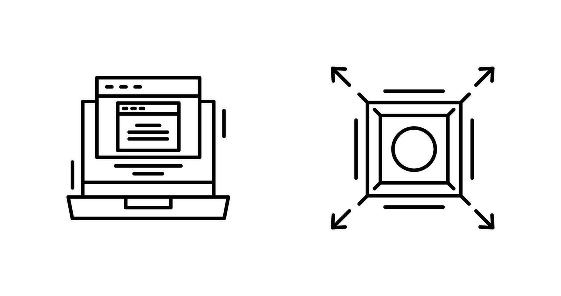 Pop Up and Maximize Icon vector