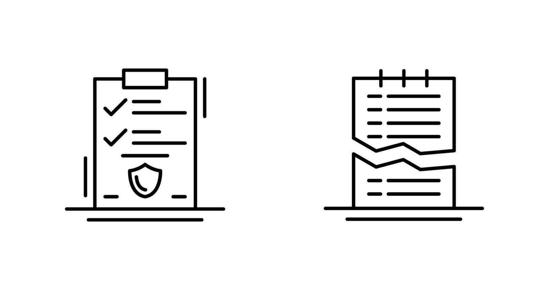 Approved and Corrupted List Icon vector