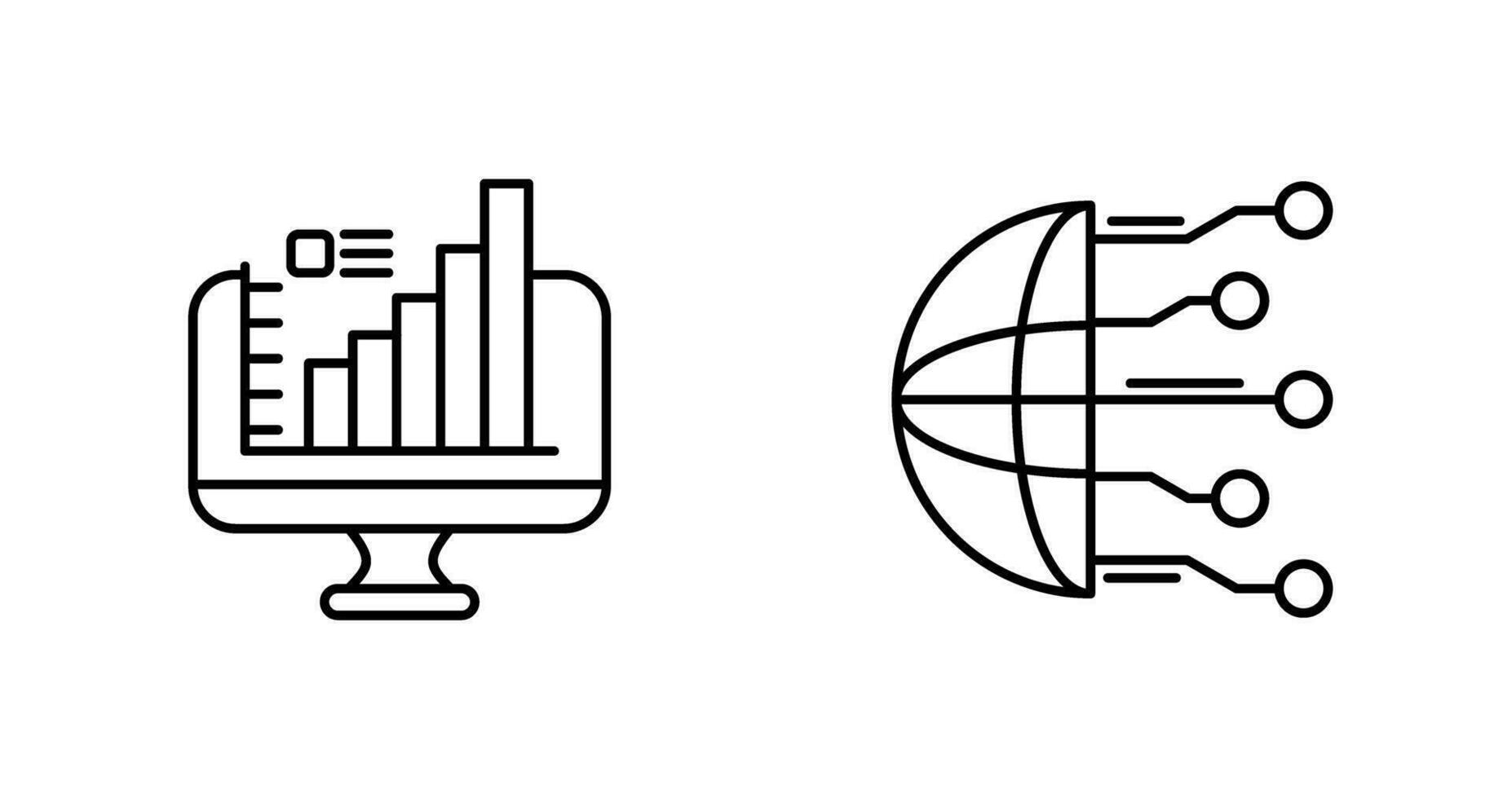 Monitor and Network Icon vector