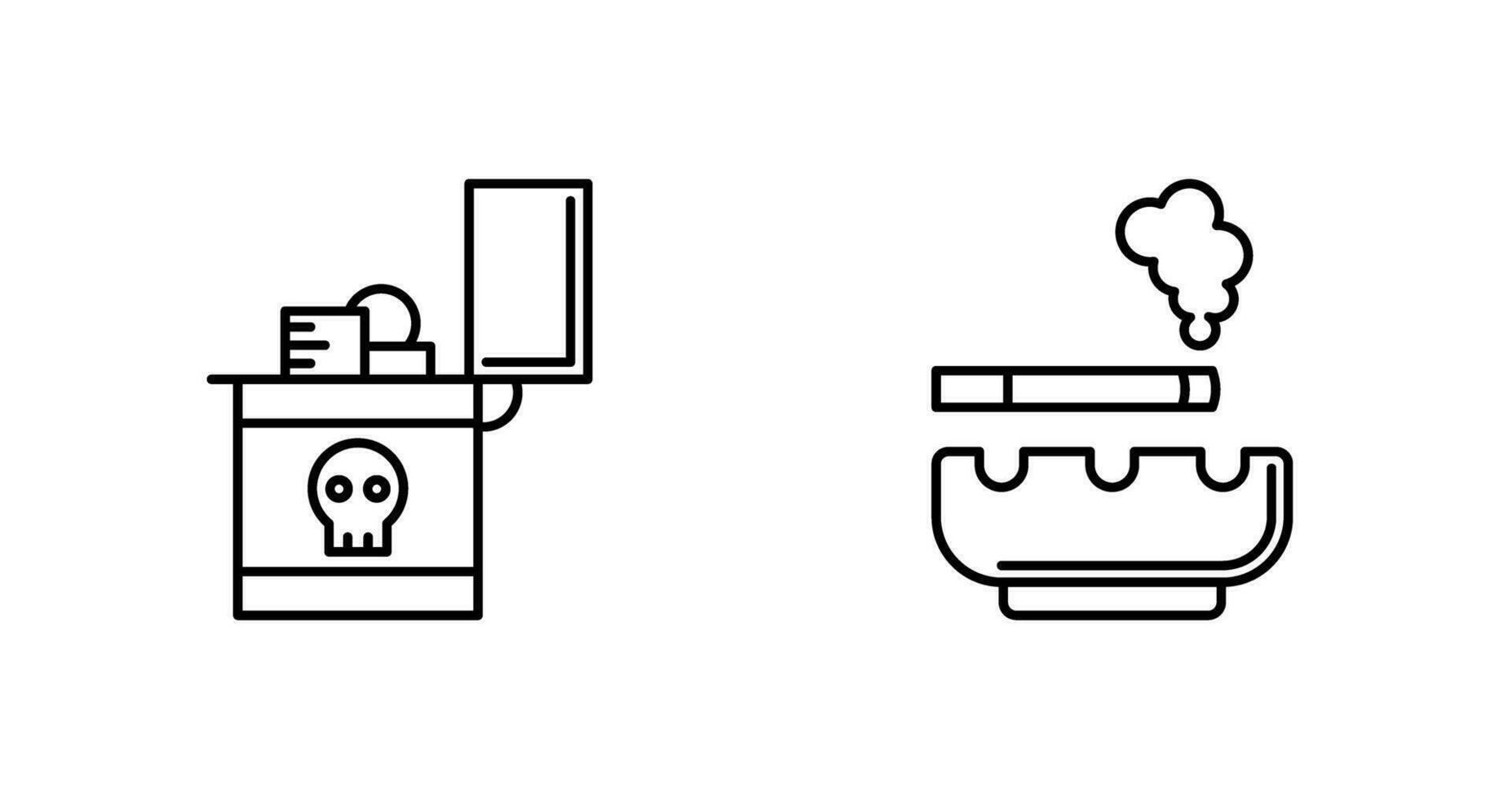Zippo and Cigarette Icon vector