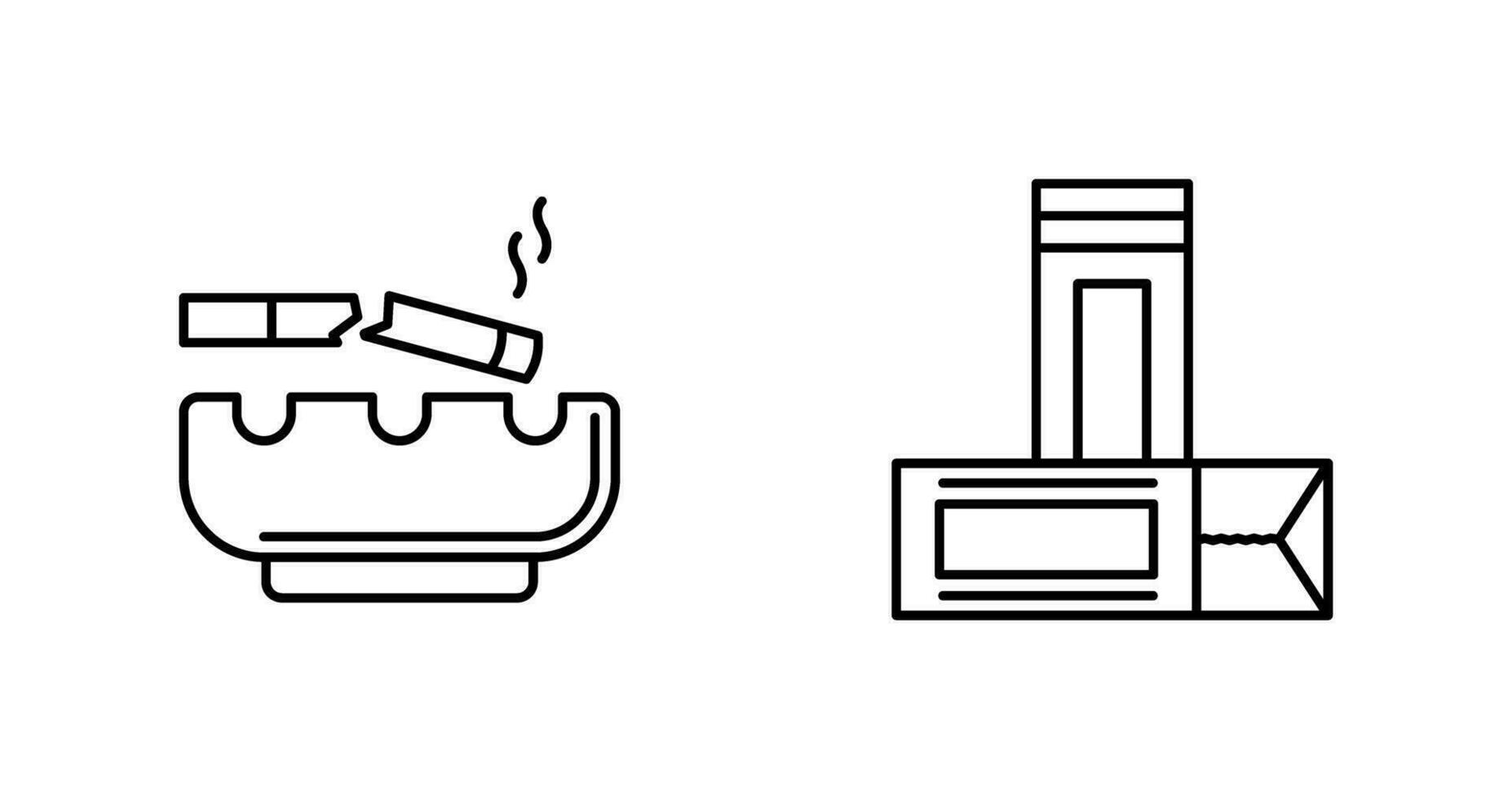 roto cigarrillo y masticación goma icono vector