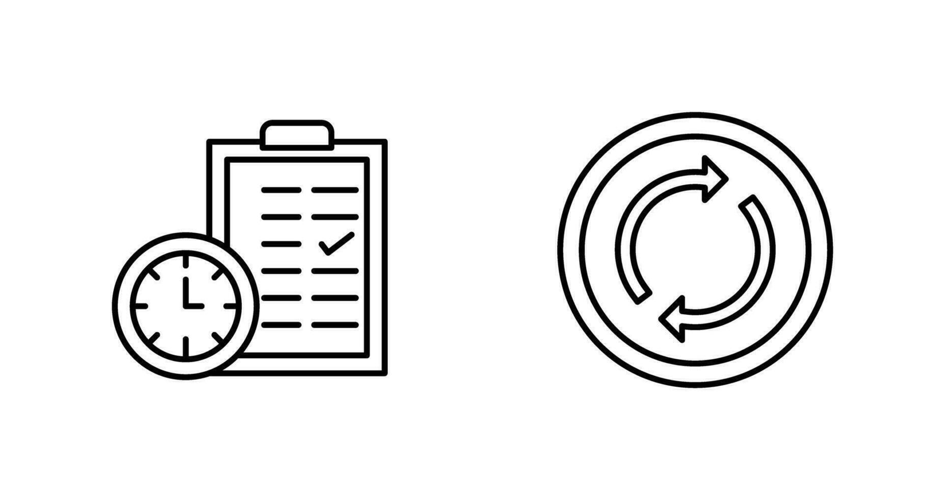 Time Planing and Loop Icon vector