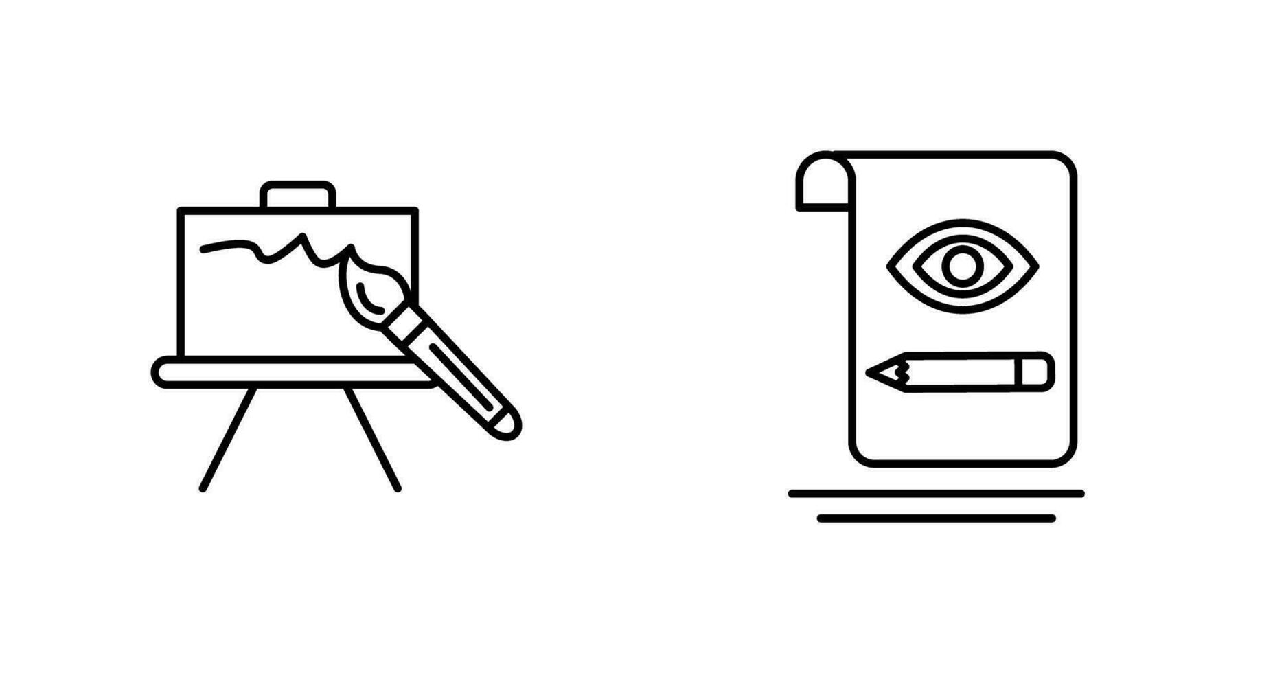 canvas and sketch Icon vector