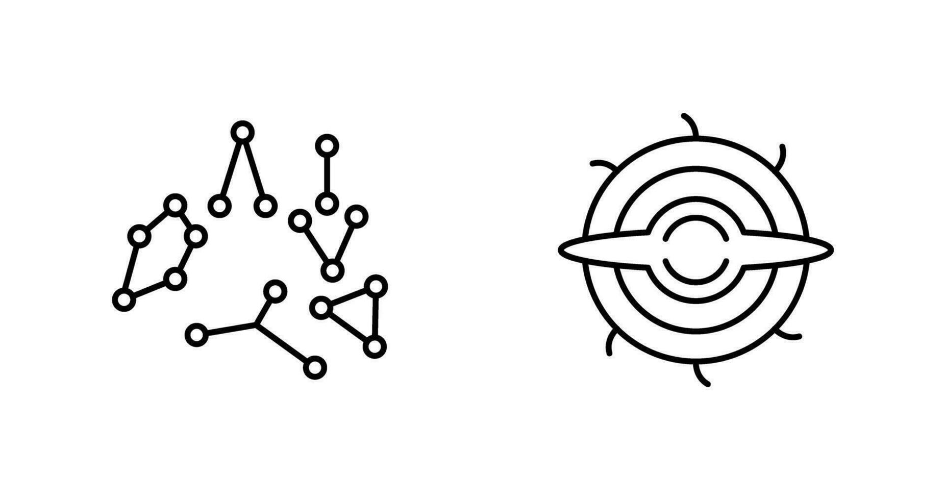 constellation and blackhole Icon vector