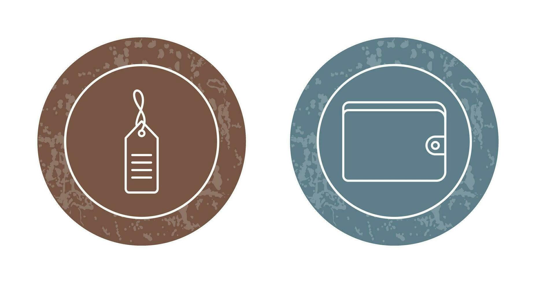 sale tag and wallet  Icon vector