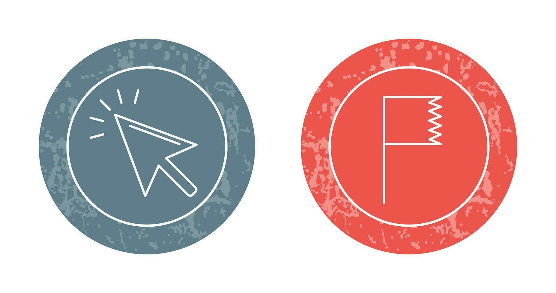 mouse and flag Icon vector