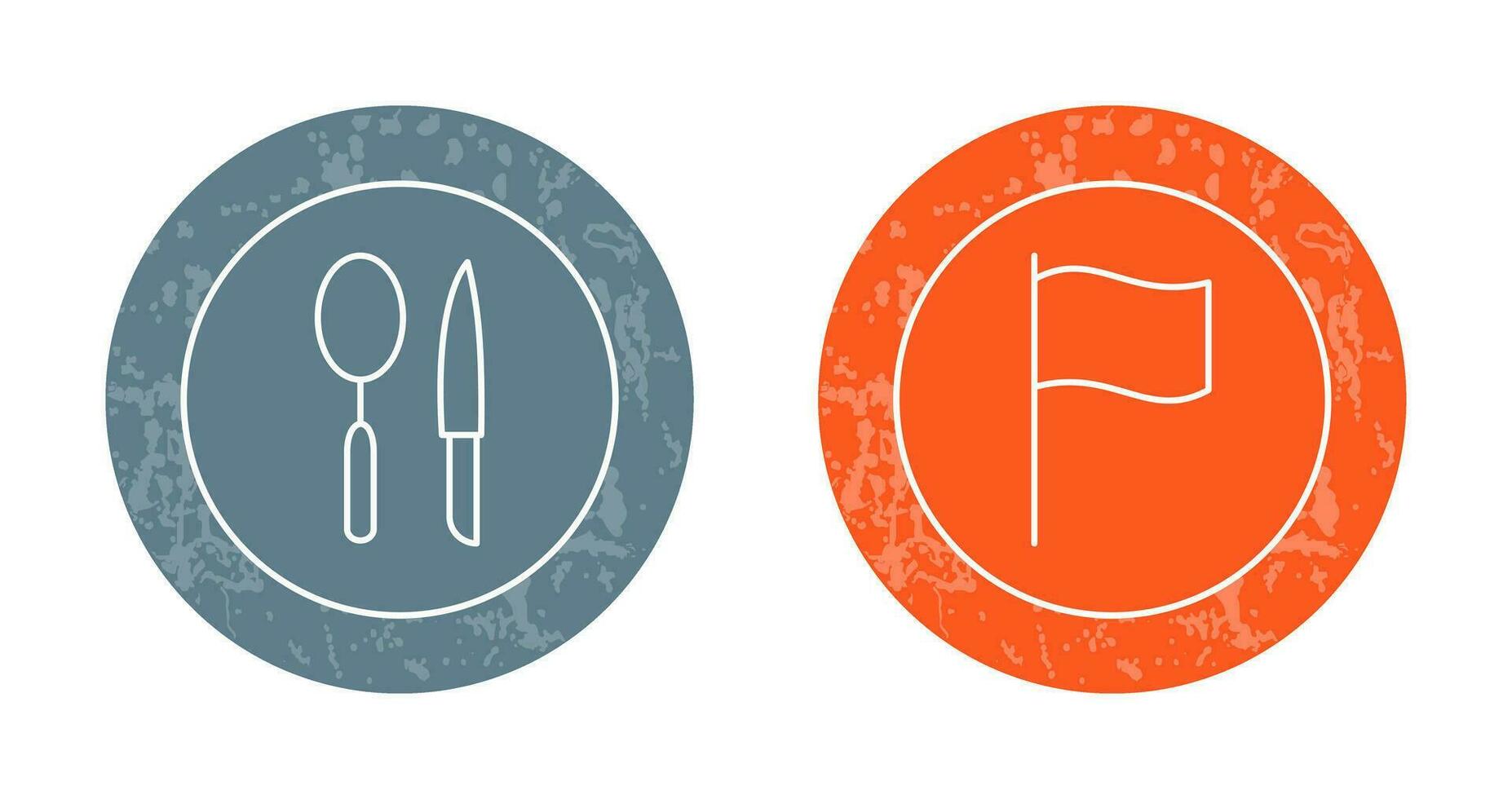 food and flag  Icon vector