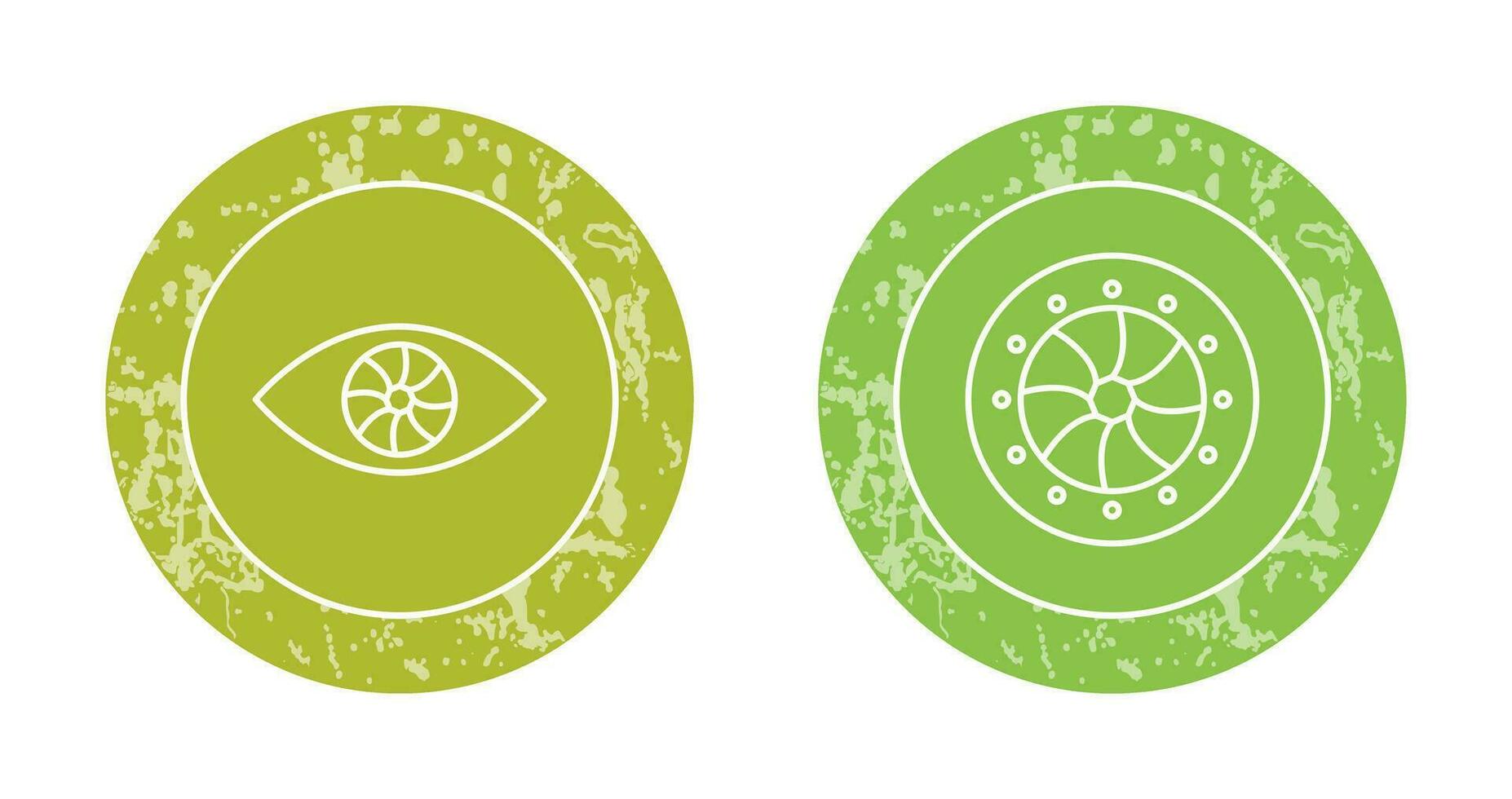 eye and optical diaphram Icon vector