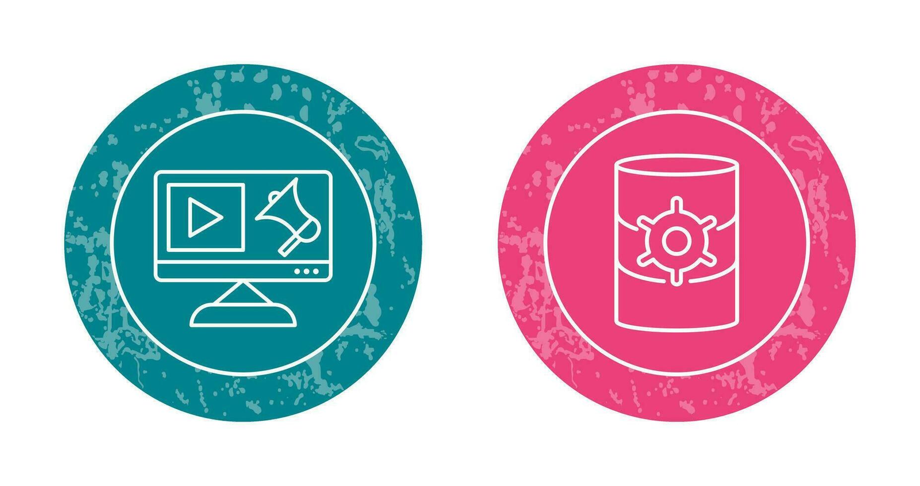 Digital Marketing and Database Management Icon vector