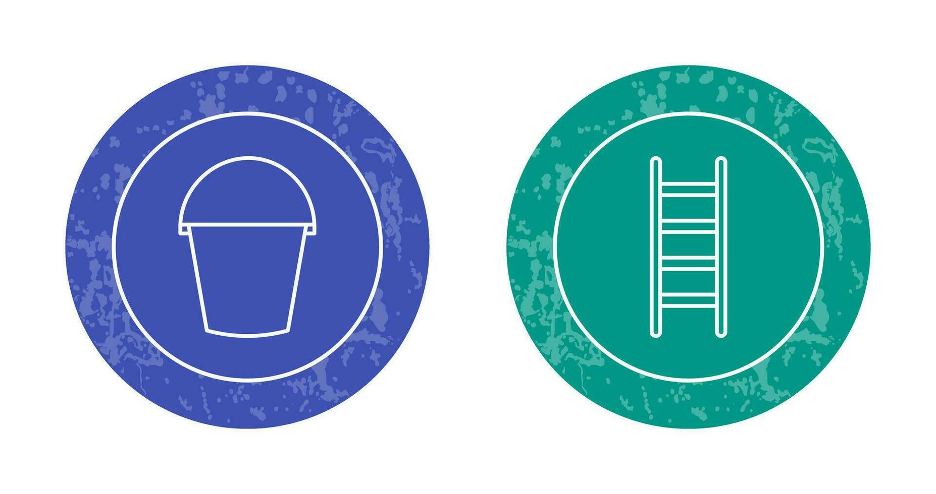 Water Bucket and Ladder Icon vector