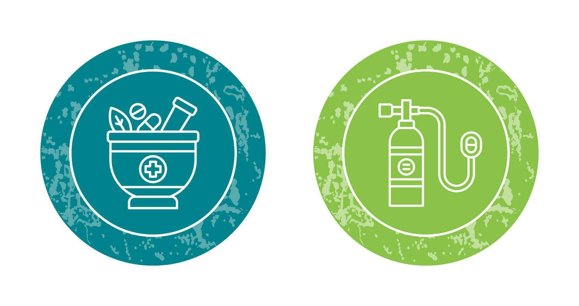 Herb and Oxygen Tank Icon vector