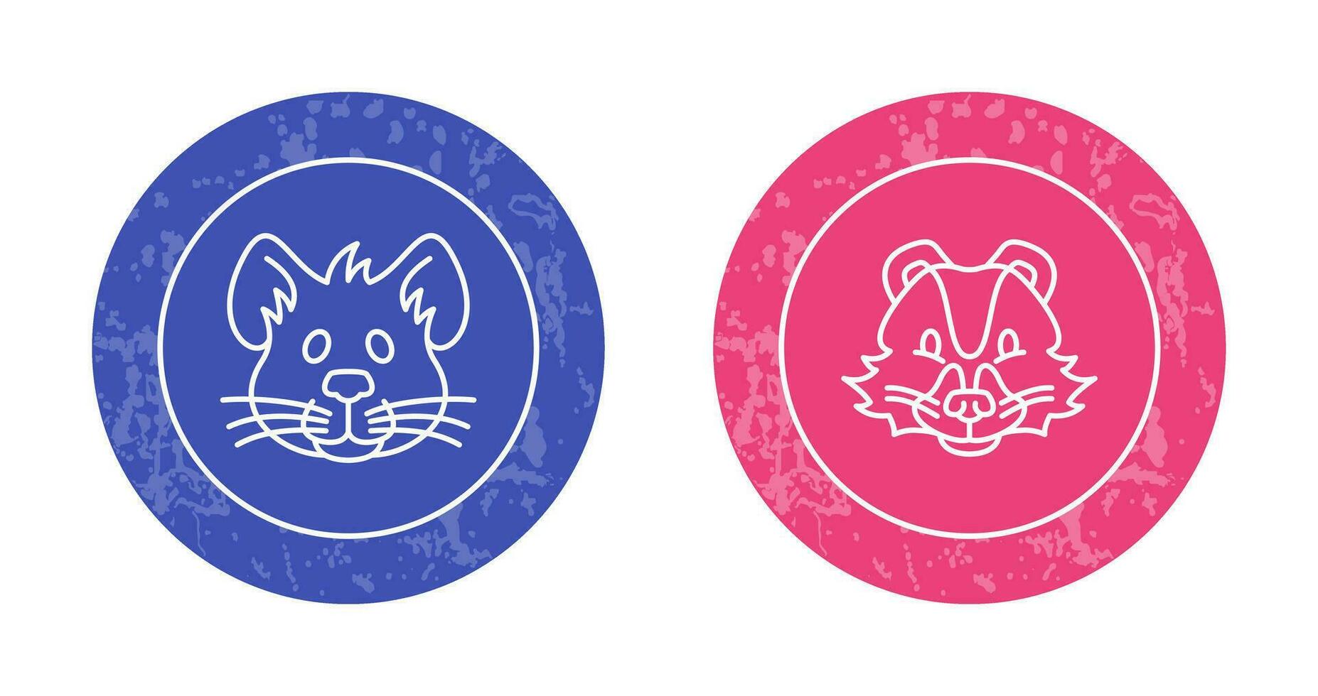 Mouse and Skunk Icon vector