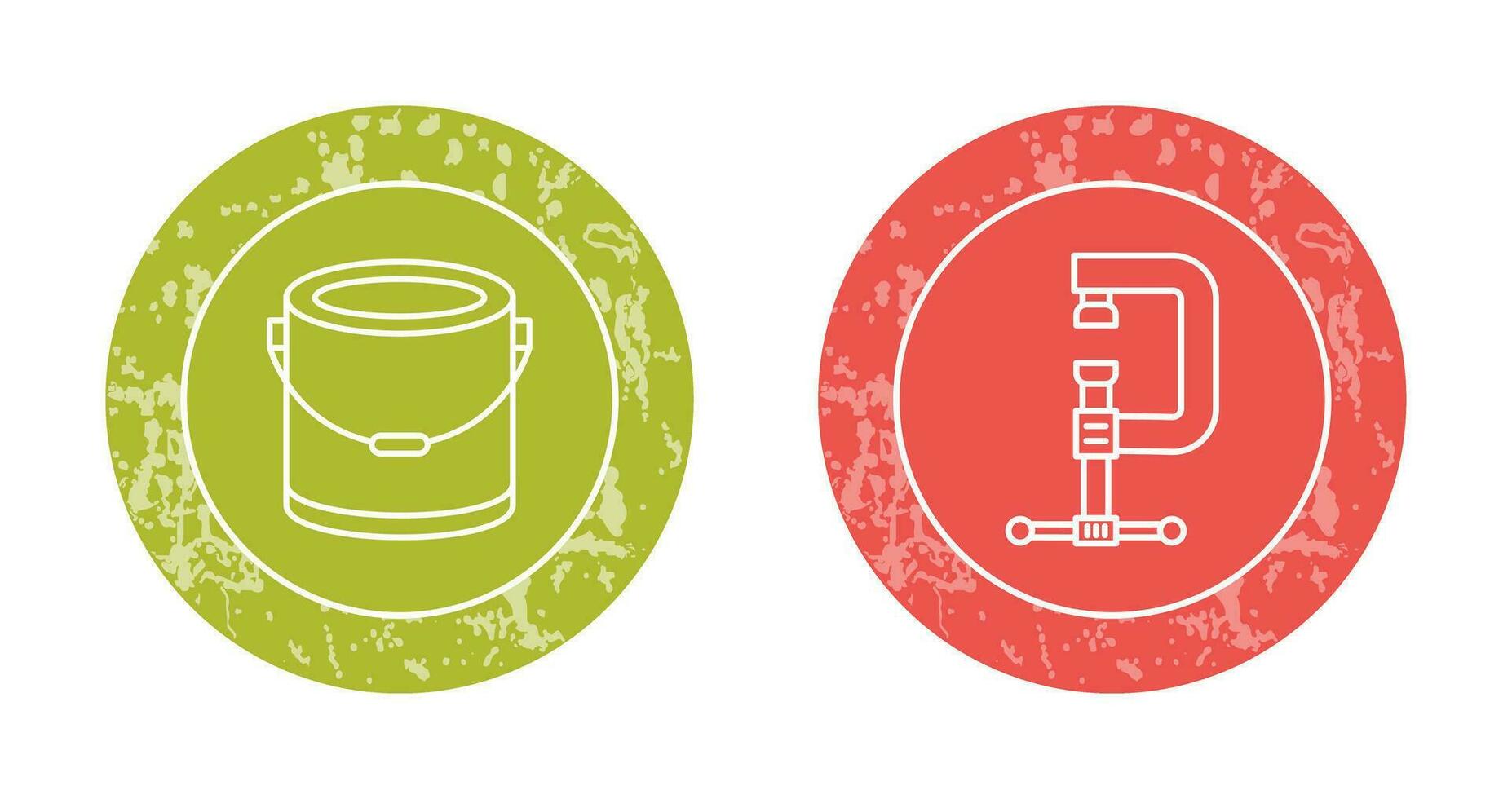 Paint Bucket and Clamp Icon vector